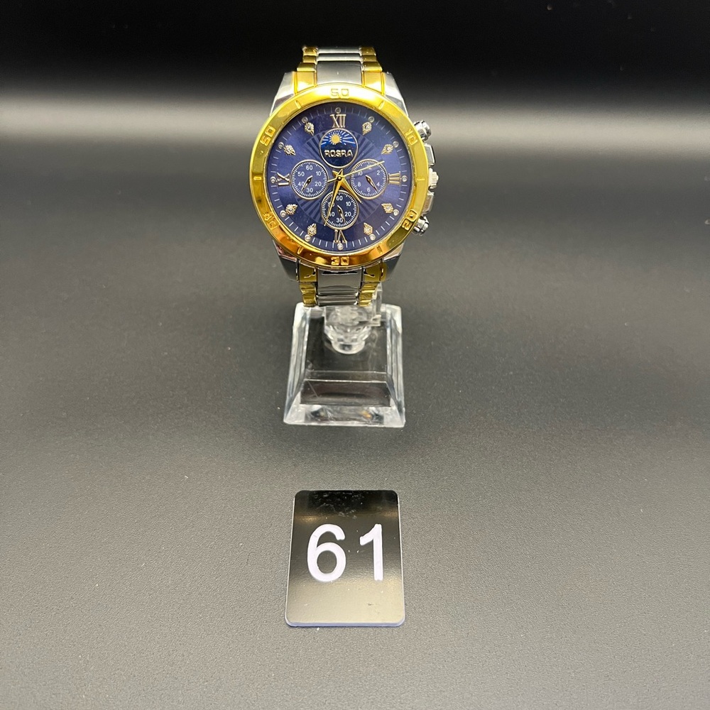 Gold and Blue Chronograph Men's Watch